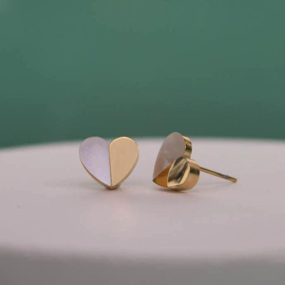 Give Hope Heart Stud Earrings