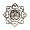 Lotus Sun Recycled Metal Wall Art 12"