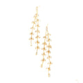 Graceful Willow Zircon and Gold Dangle Earrings