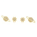 Celestial Orbit Stud Earrings - Set of 2