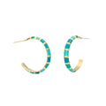 Golden Jade Radiance Hoop Earrings