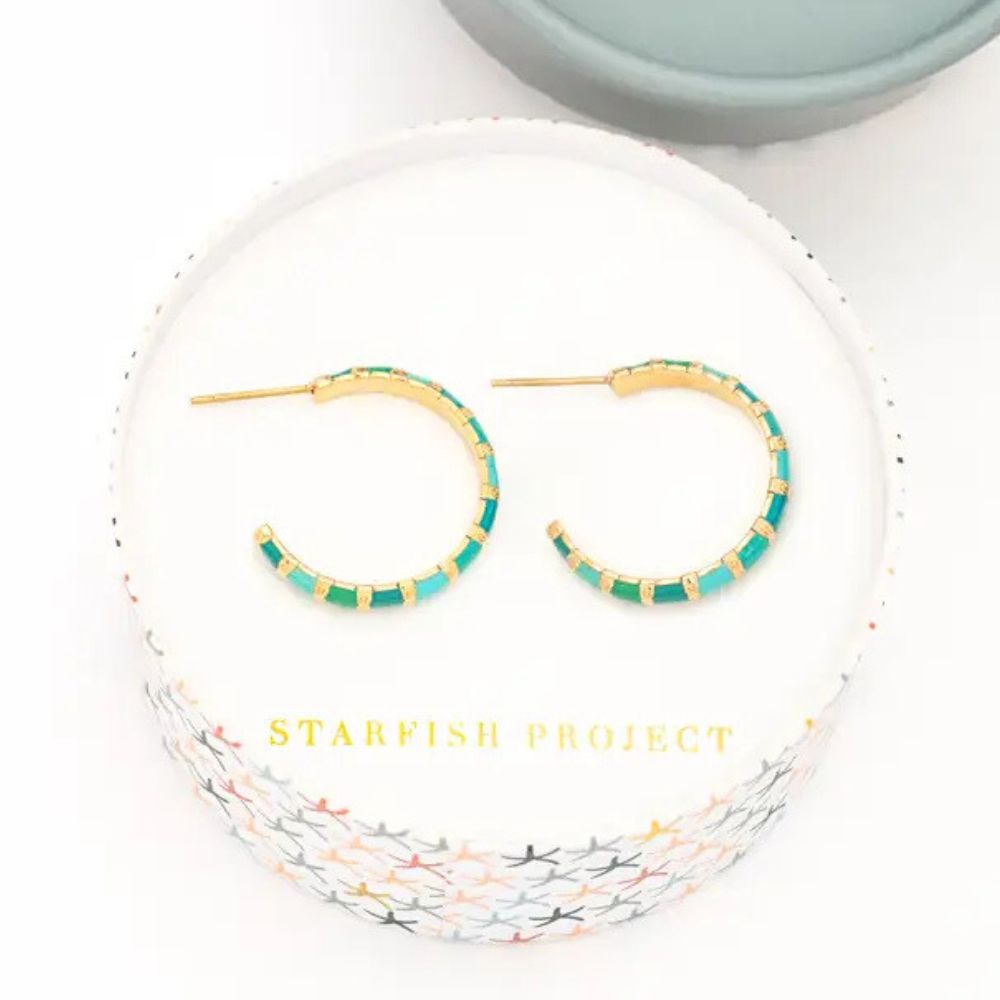 Golden Jade Radiance Hoop Earrings