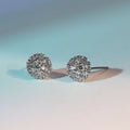 Lustre Bloom Stud Earrings in Platinum
