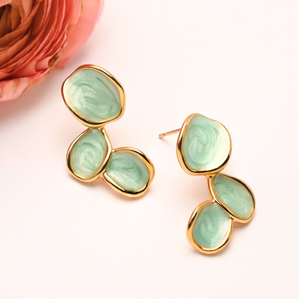 Hope Echo Post Earrings in Mint