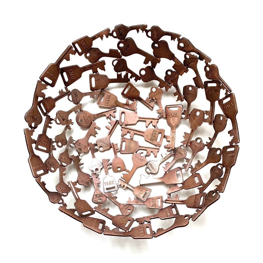 Antiqued Key Bowl