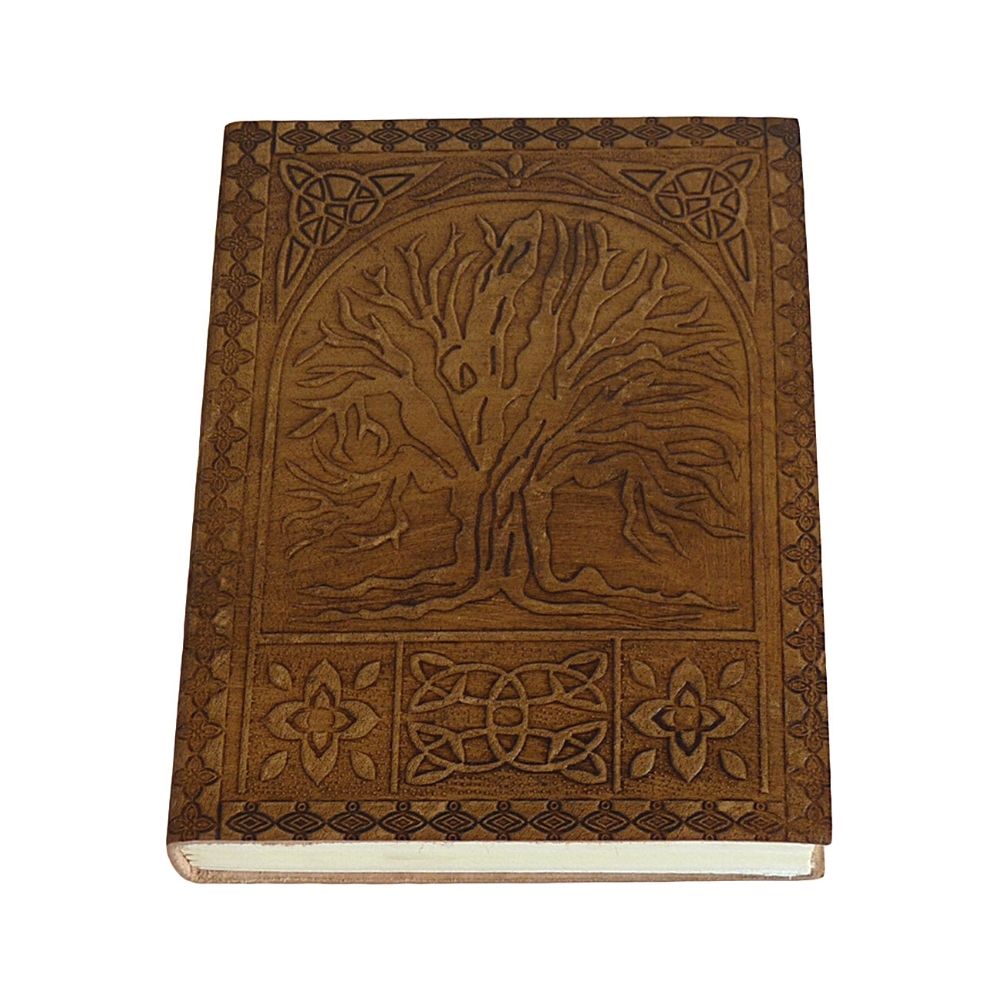 Embossed Leather Journal 6" x 8" - Tree of Life
