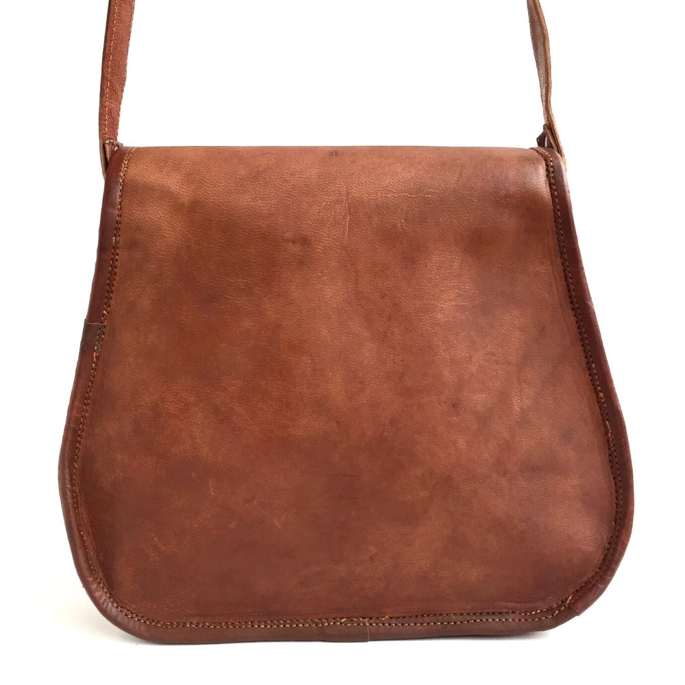 Rustic Leather Satchel Bag
