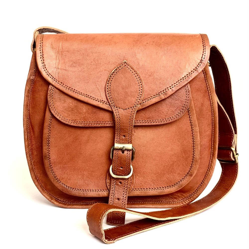Rustic Leather Satchel Bag