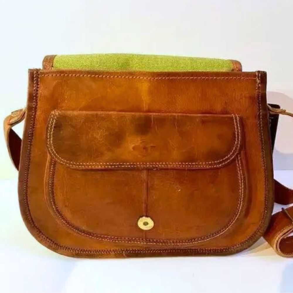 Rustic Leather Satchel Bag
