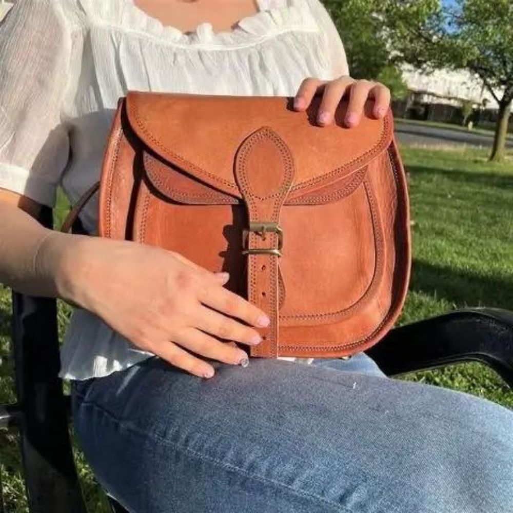Rustic Leather Satchel Bag
