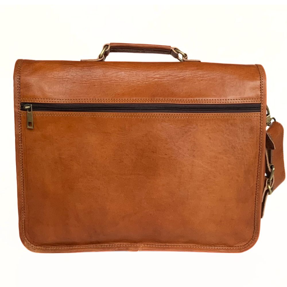 Leather Laptop Messenger Bag 15"