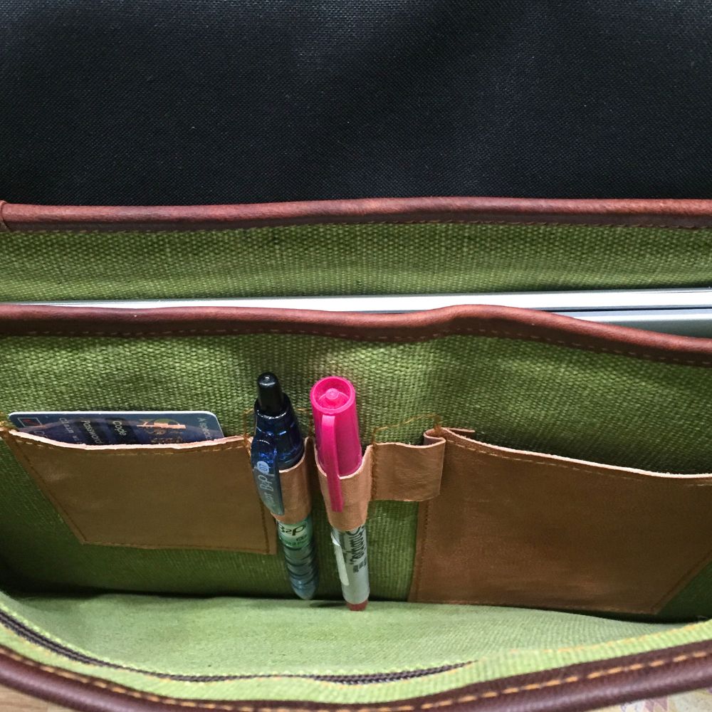 Leather Laptop Messenger Bag 15"