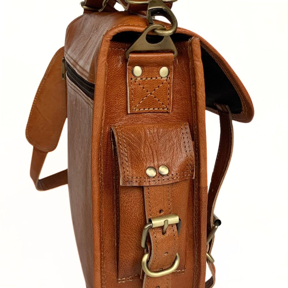 Leather Laptop Messenger Bag 15"