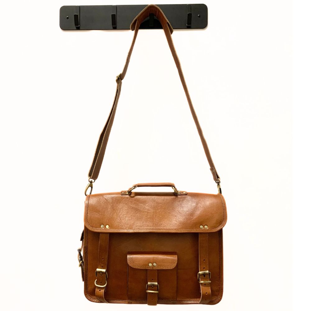 Leather Laptop Messenger Bag 15"