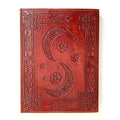 Embossed Leather Journal 6" x 8" - Twin Crescents