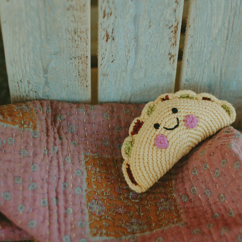 Organic Friendly Plush Taco Rattle Toy