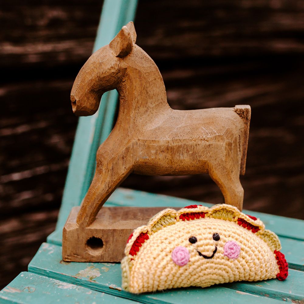 Organic Friendly Plush Taco Rattle Toy