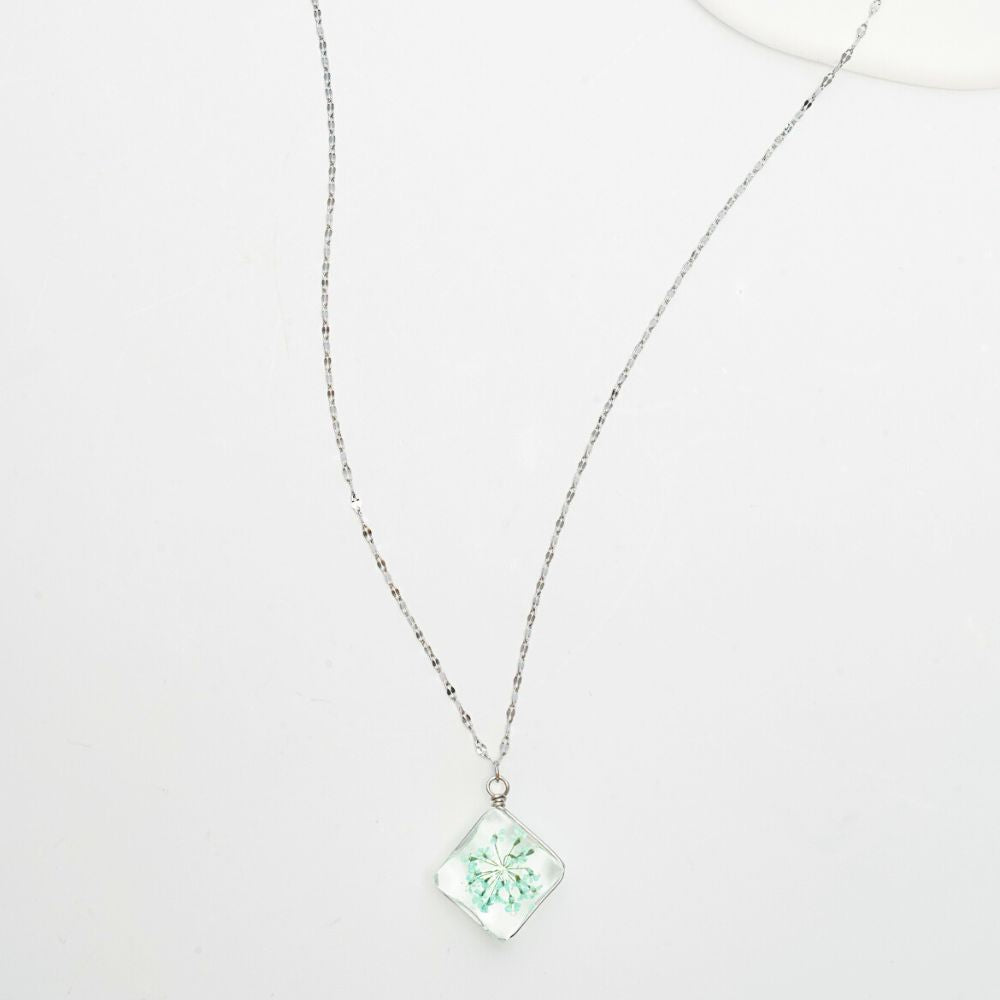 Forever Mint in Bloom Pendant Necklace