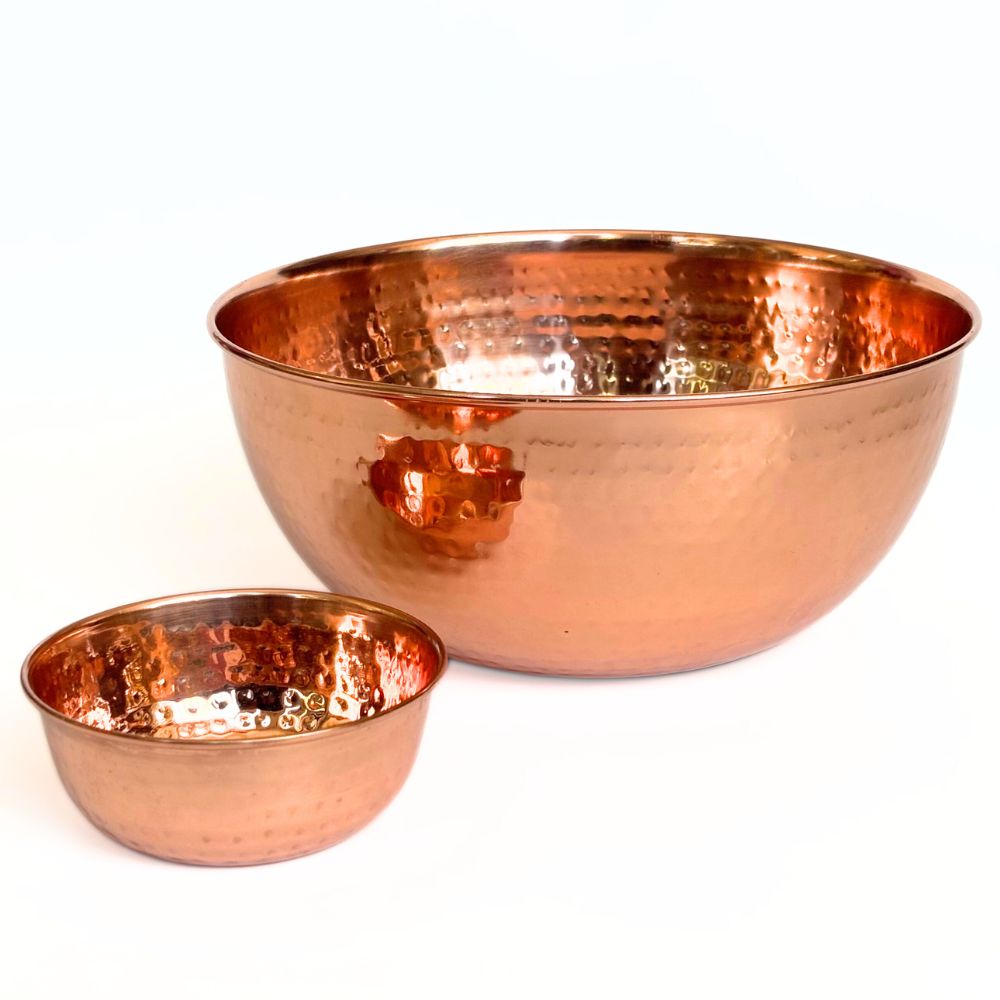Hammered Copper Plated Bowls