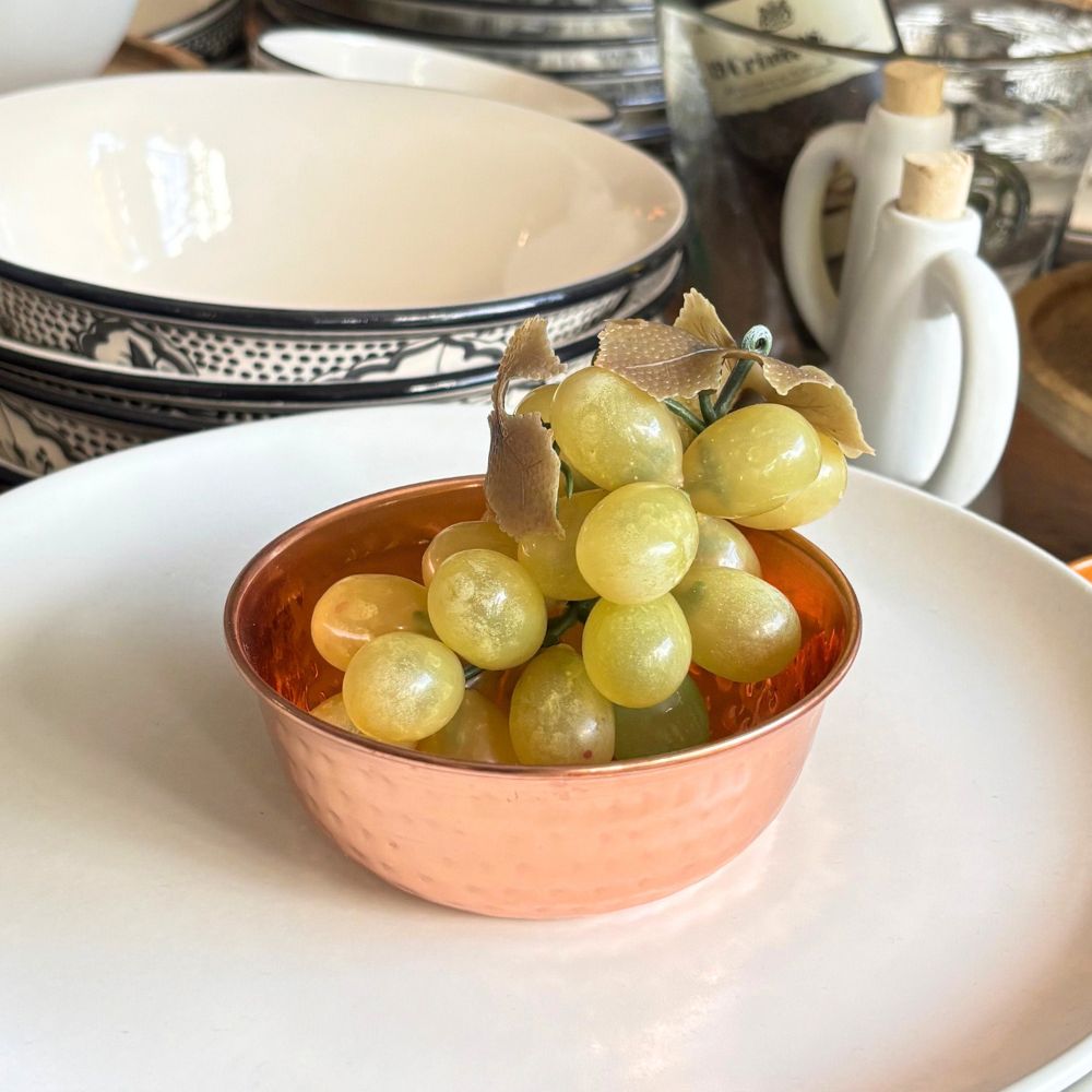 Hammered Copper Plated Bowls
