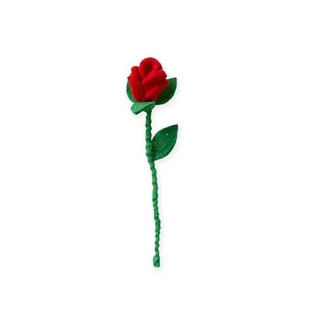 Felt Red Rose Stem