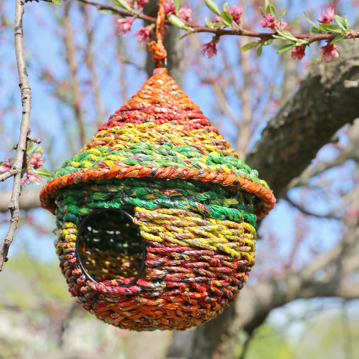 Cone Shape Multicolor Birdhouse