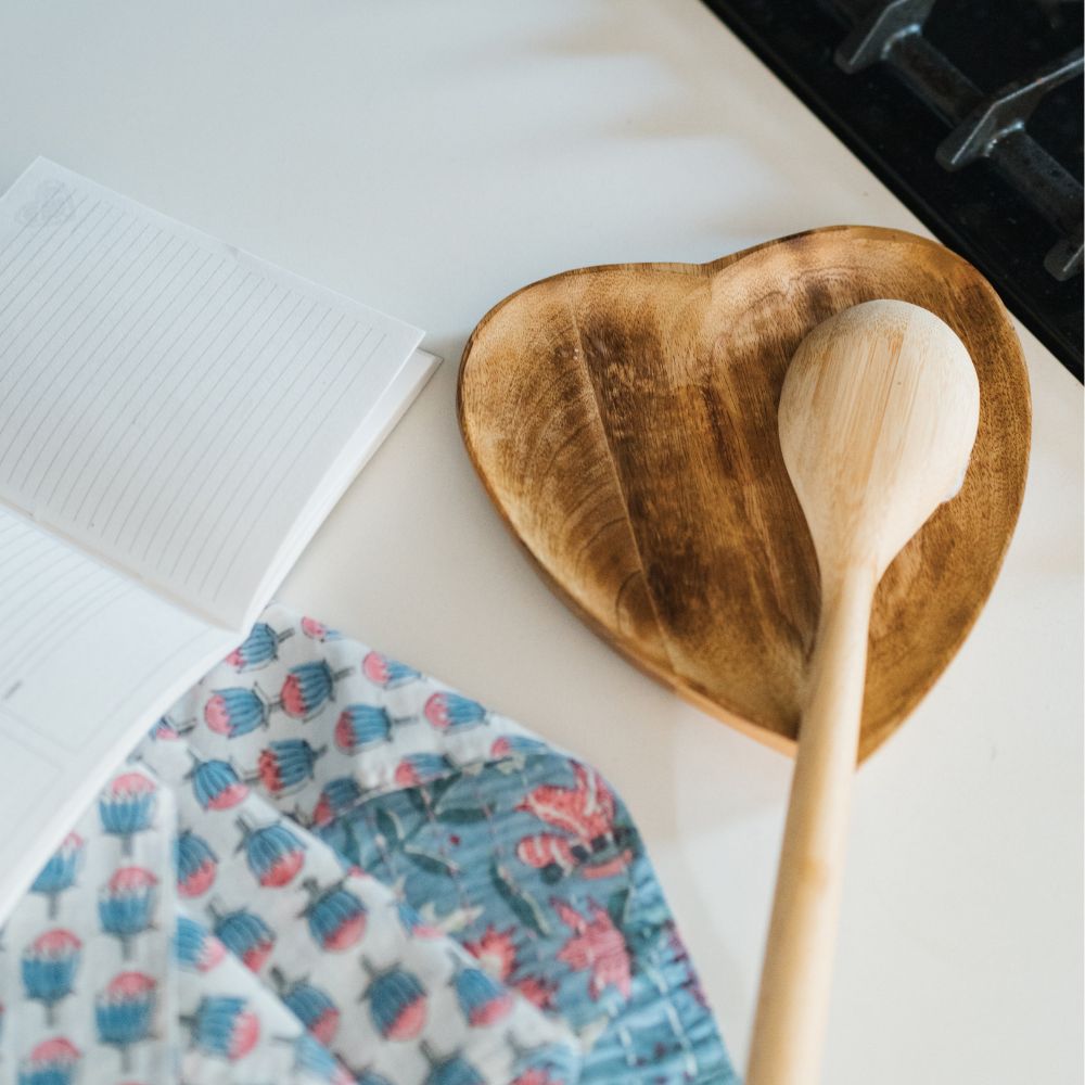 Mango Wood Heart Shaped Catch-all Tray