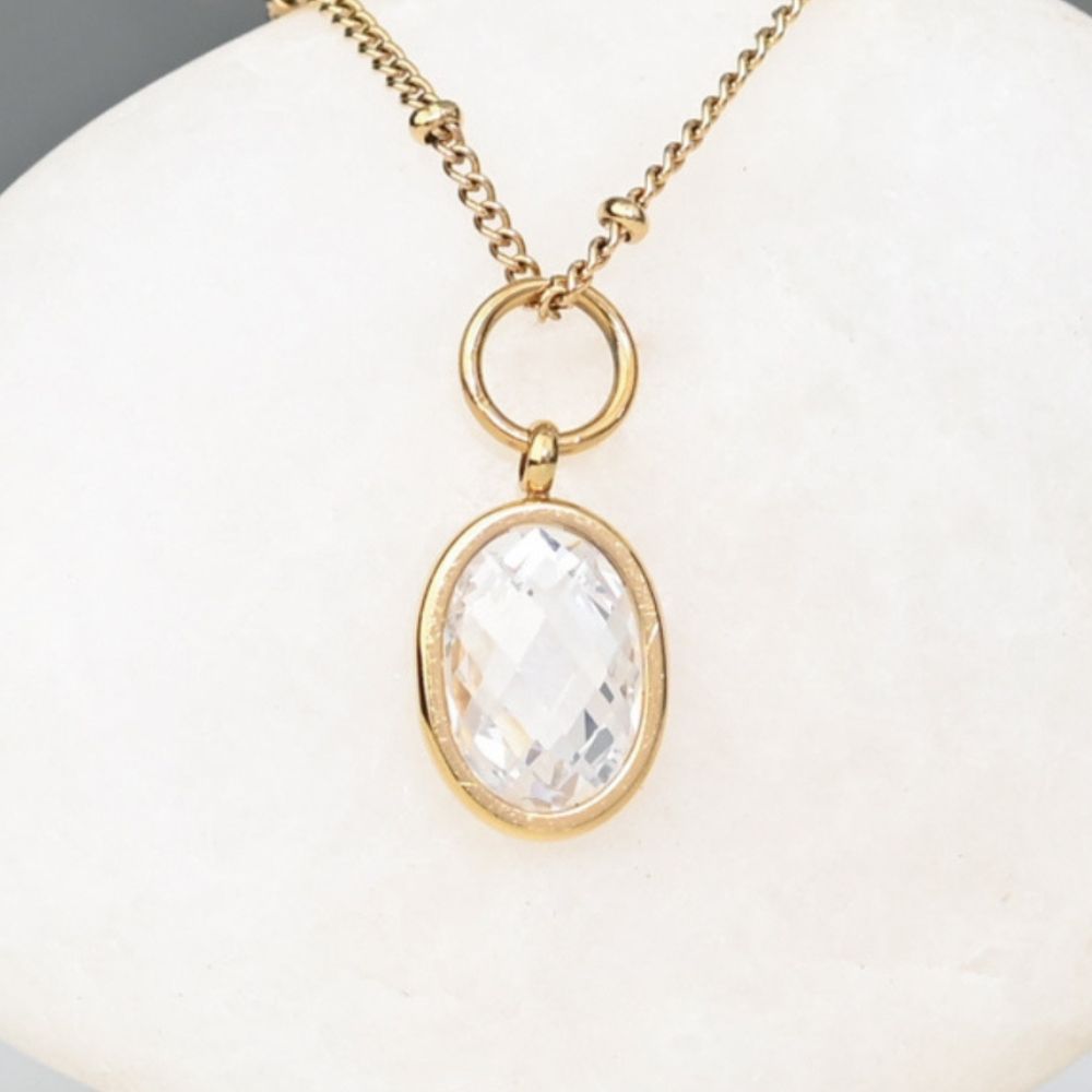 Birthstone Crystal Pendant Necklace