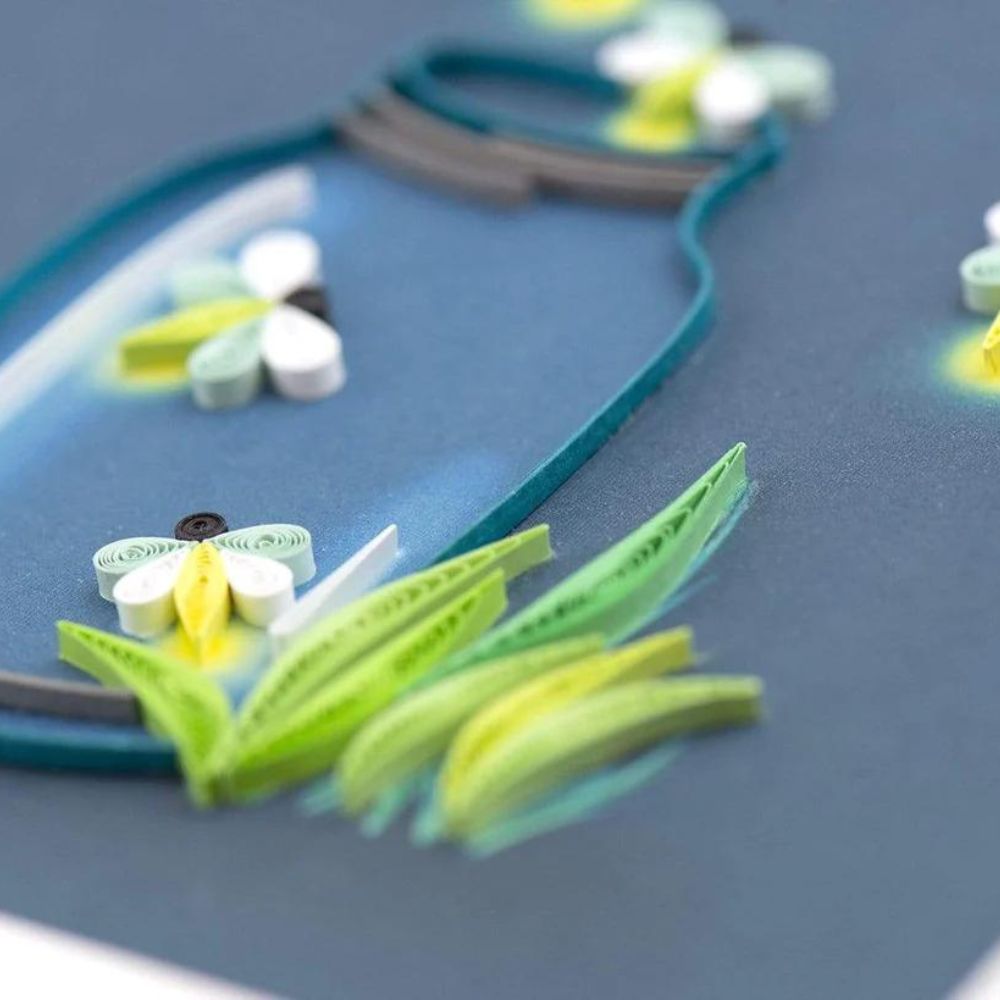 Fireflies Quilled Greeting Card