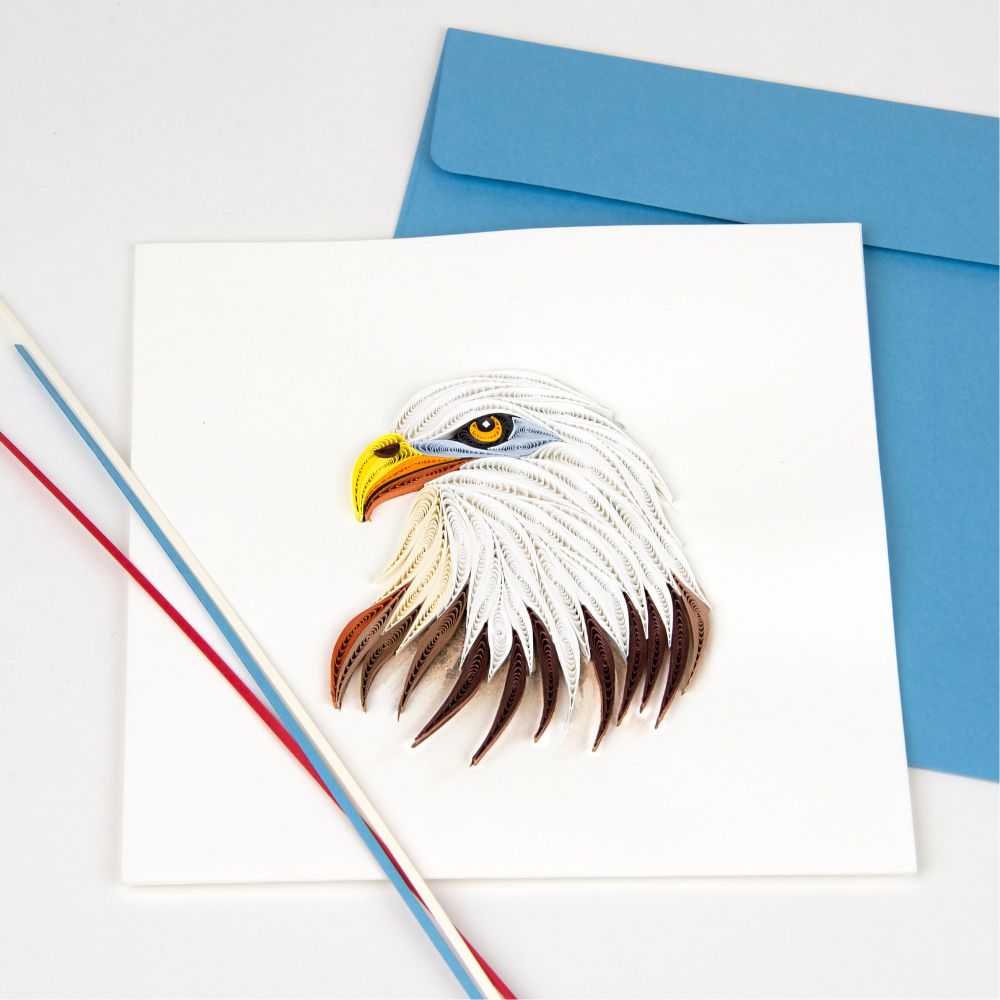Bald Eagle Quilled Greeting Card
