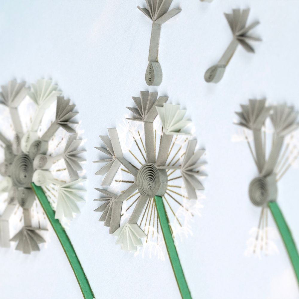 Dandelions Quilled Greeting Card