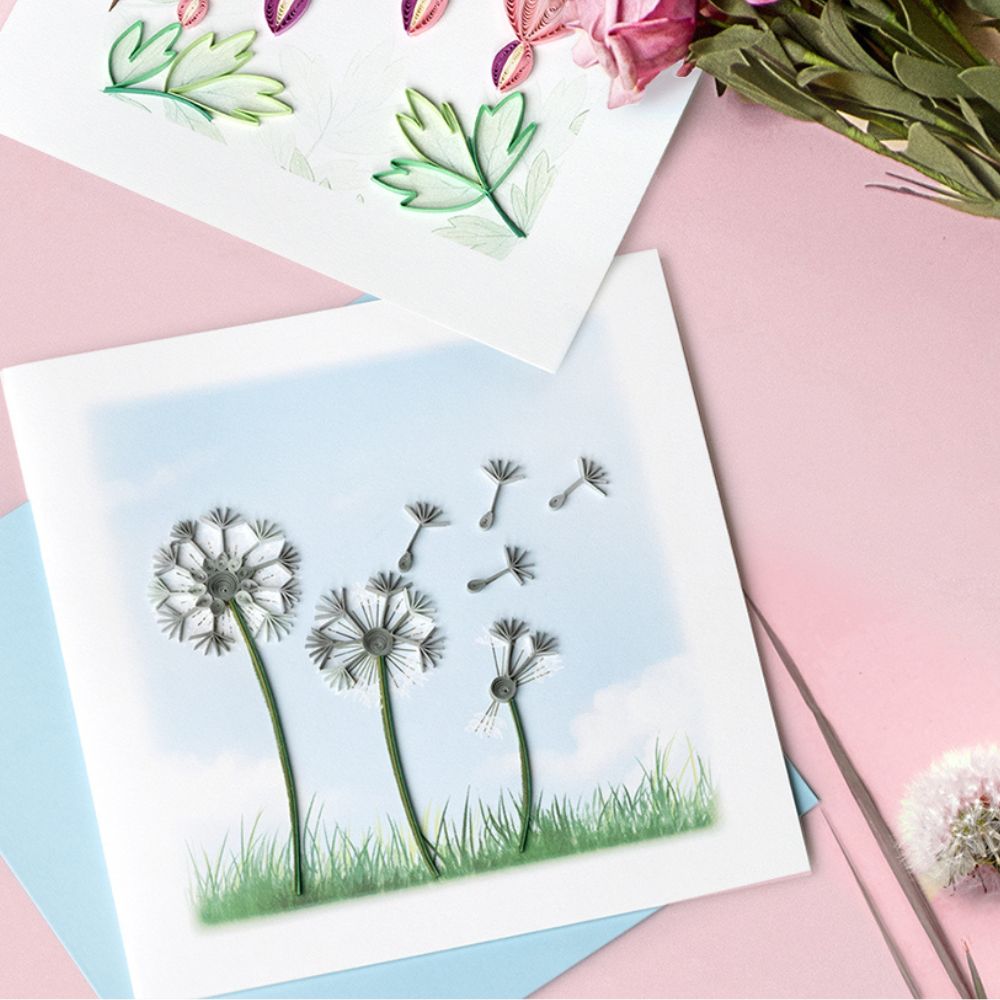 Dandelions Quilled Greeting Card