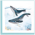 Humpback Whales Quilled Greeting Card