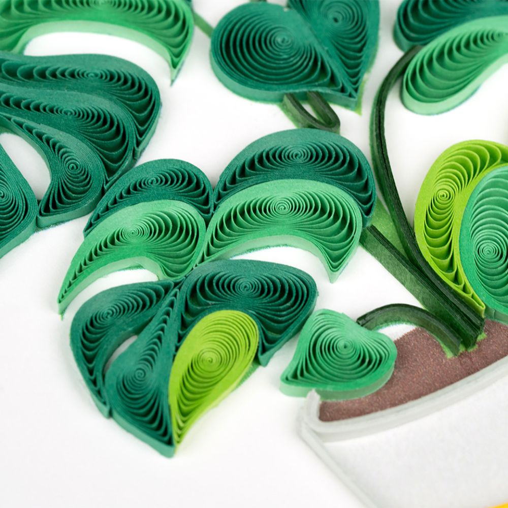 Monstera Quilled Greeting Card