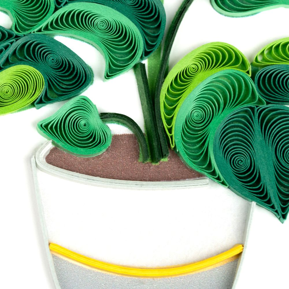 Monstera Quilled Greeting Card