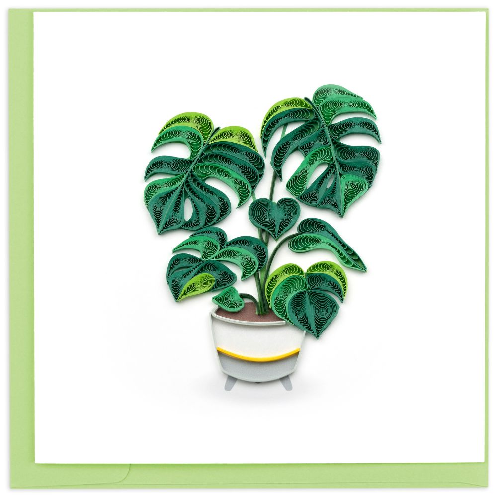 Monstera Quilled Greeting Card
