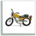 Classic Motorcycle Quilled Greeting Card