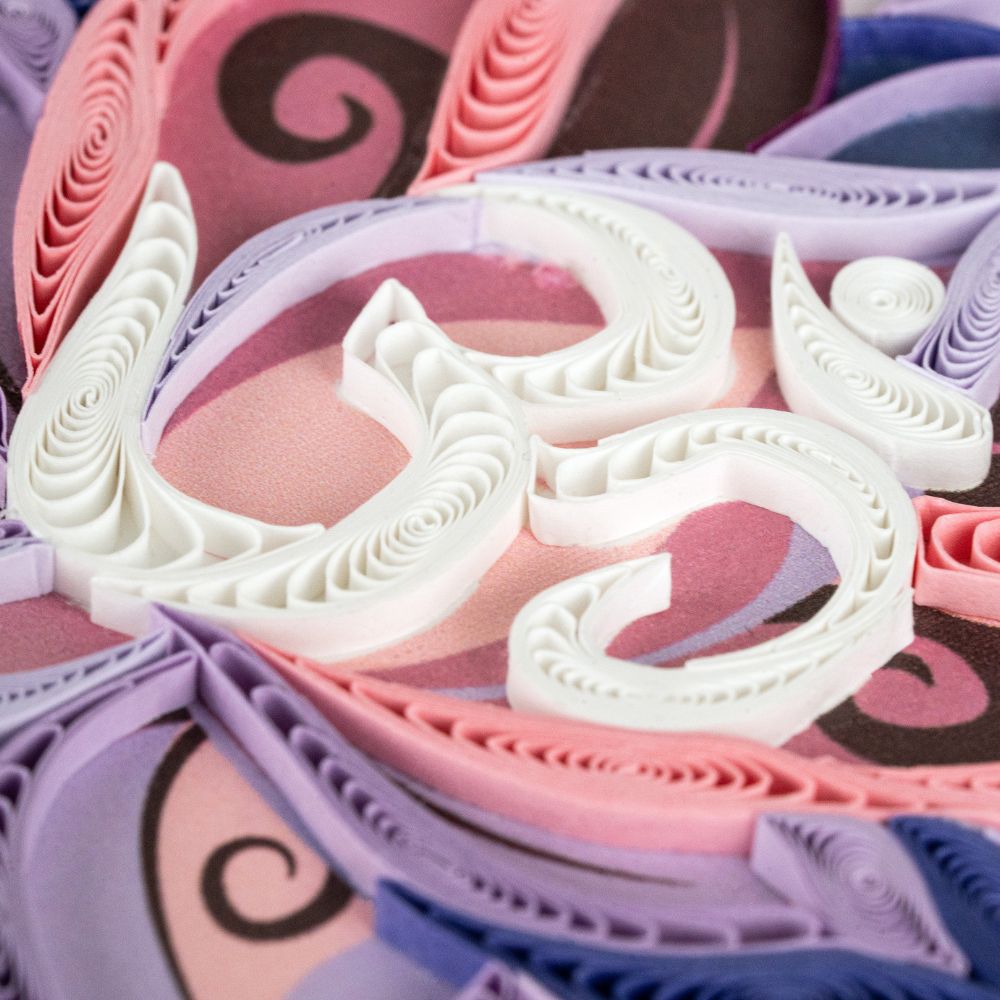 Ohm Lotus Quilled Greeting Card