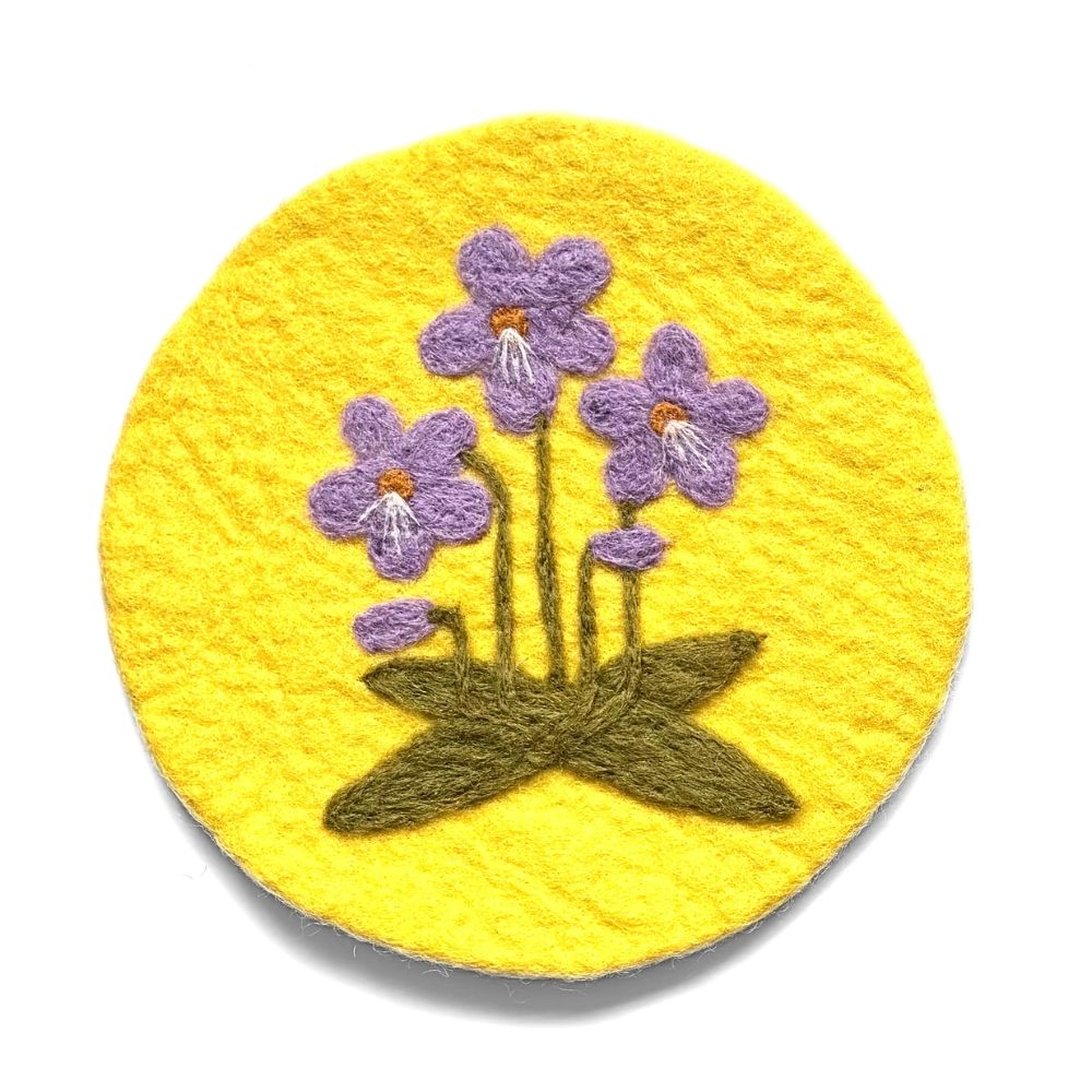 Birth Month Flower Felt Trivet