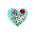 Birth Month Flower Heart Glass Ring Dish