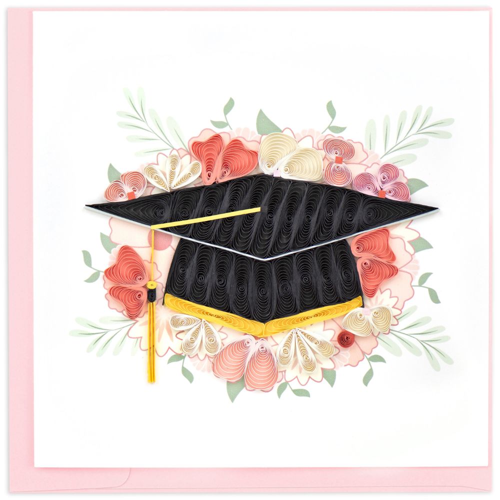 Graduation Cap and Tassel Quilled Greeting Card
