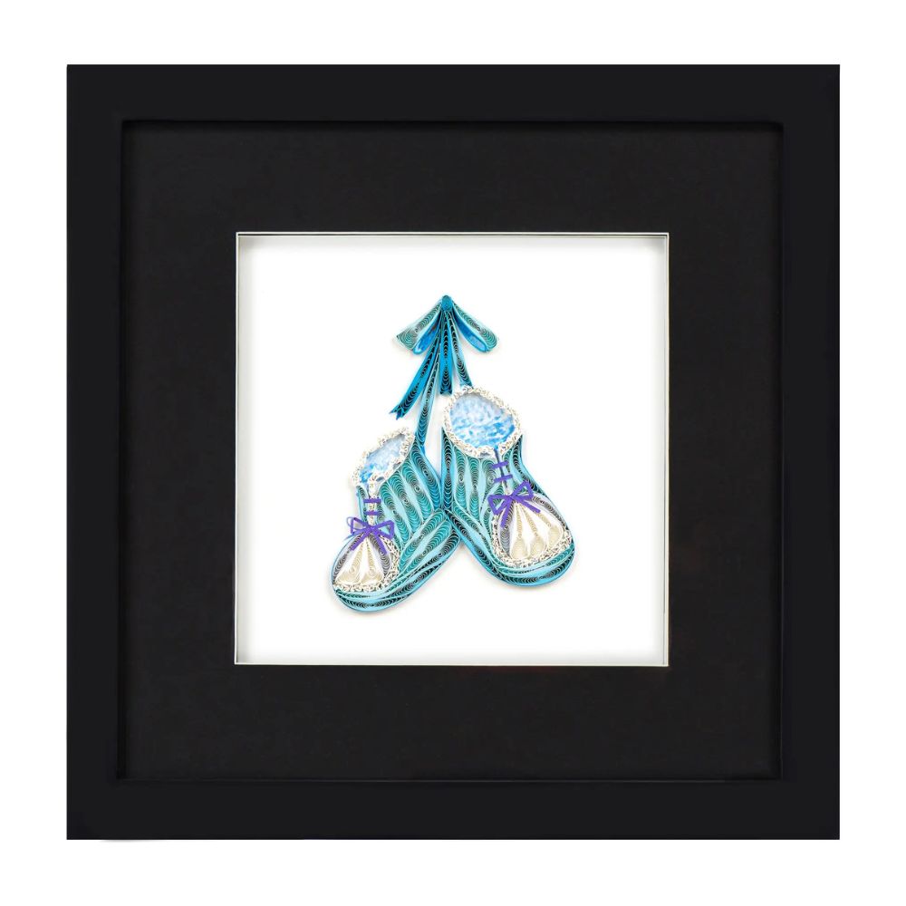 Knitted Baby Booties Quilled Greeting Card