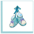 Knitted Baby Booties Quilled Greeting Card