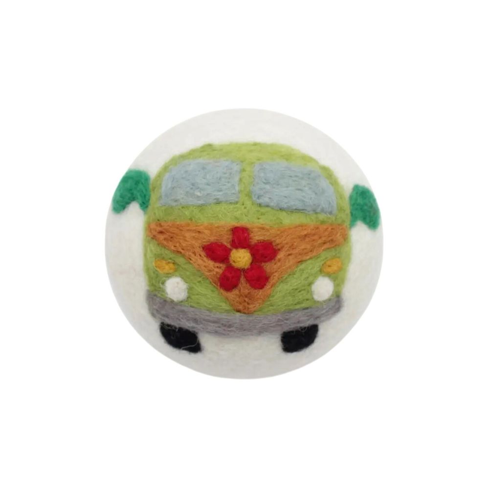 Set of 3 Eco Wool Dryer Balls - Hippie Love