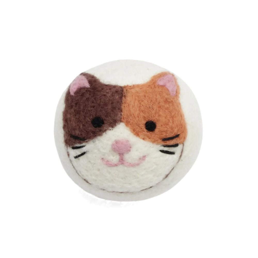 Set of 3 Eco Wool Dryer Balls - Cats