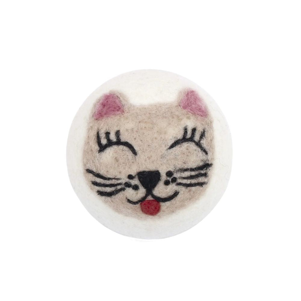 Set of 3 Eco Wool Dryer Balls - Cats