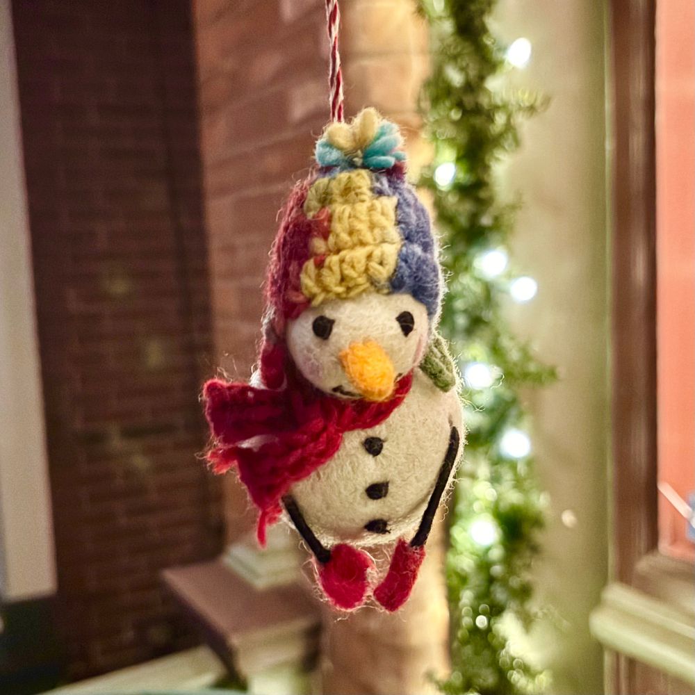 Felt Snowman Ornament