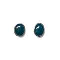 Jade and Sterling Silver Stud Earrings