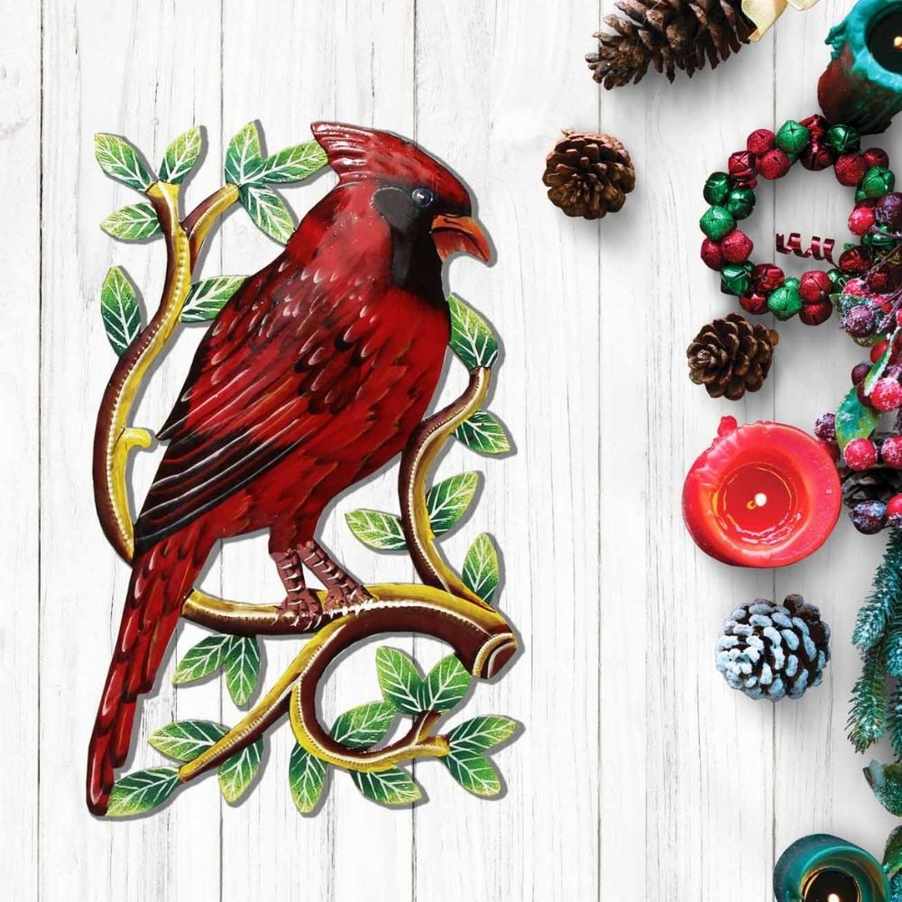 Cardinal Recycled Metal Wall Art
