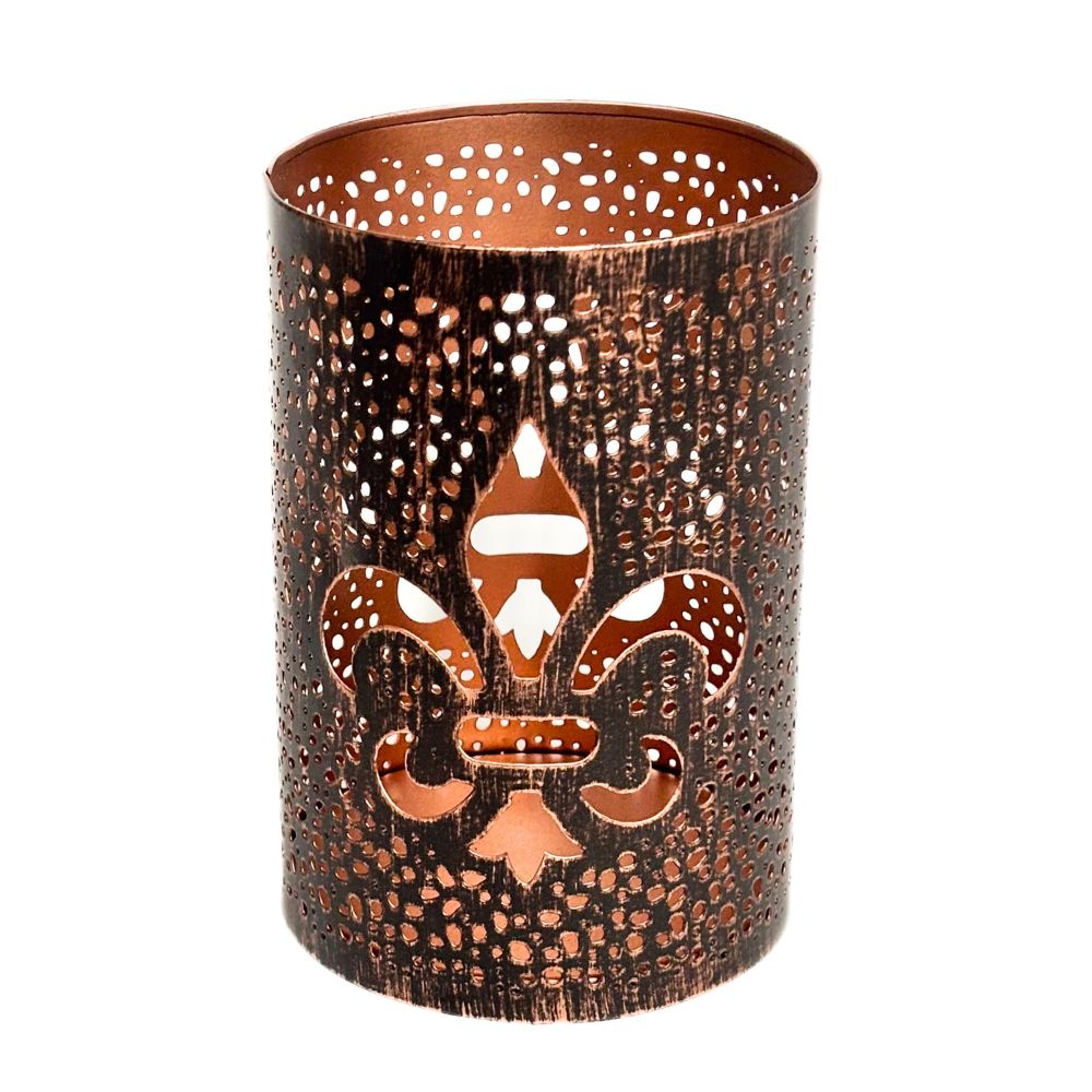 Fleur de Lis Iron Lantern